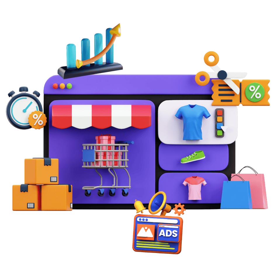 Business growth and digital transformation illustration