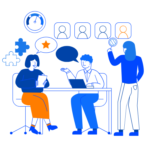 Industry-focused training and internship illustration